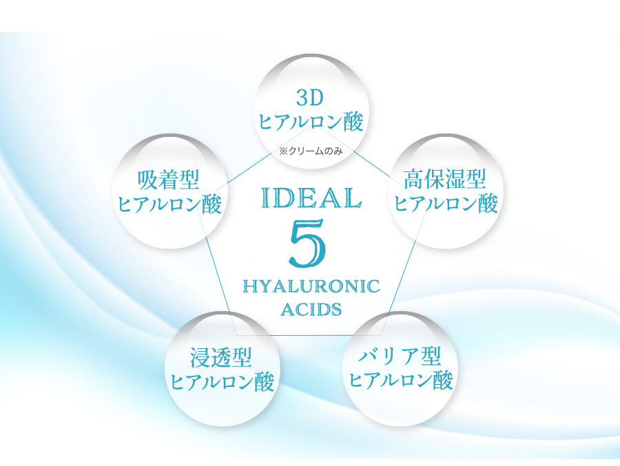 5種のヒアルロン酸図